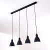 Timola Hanglamp Zwart, Wit, 4-lichts