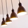 Timola Hanglamp Zwart, Wit, 4-lichts