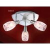 Globo FLORITA Plafondlamp Chroom, Nikkel mat, 3-lichts