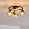 Holbol Plafondlamp Zwart, 3-lichts