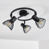 Holbol Plafondlamp Zwart, 3-lichts
