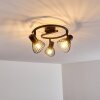 Holbol Plafondlamp Zwart, 3-lichts