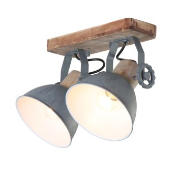 Steinhauer Gearwood Spotlamp Grijs, 2-lichts