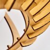 Valkom Plafondlamp Hout licht, Nikkel mat, 1-licht
