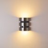 Kolding Buiten muurverlichting LED roestvrij staal, Zwart, 1-licht, Bewegingsmelder