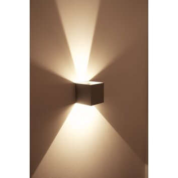 Helestra Muurlamp LED Grijs, Zilver, 2-lichts