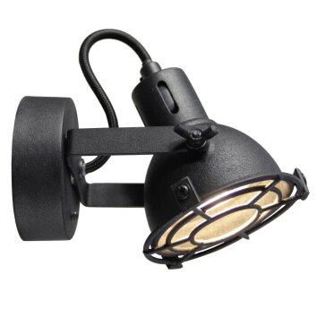 Brilliant Jesper Muurspot LED Zwart, 1-licht