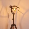 Haervej Staande lamp Hout donker, Zwart, 1-licht