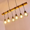Barbengo Hanglamp Hout licht, Zwart, 6-lichts