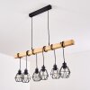 Barbengo Hanglamp Hout licht, Zwart, 6-lichts