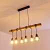 Barbengo Hanglamp Hout licht, Zwart, 6-lichts