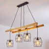 Kotor Hanglamp Hout licht, Zwart, 4-lichts