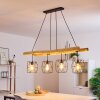 Kotor Hanglamp Hout licht, Zwart, 4-lichts