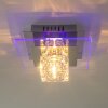 Christy Muur en plafond verlichting Chroom, Transparant, Helder, 1-licht, Kleurwisselaar