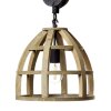 Brilliant Matrix Wood Hanglamp Zwart, 1-licht