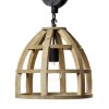 Brilliant Matrix Wood Hanglamp Zwart, 1-licht