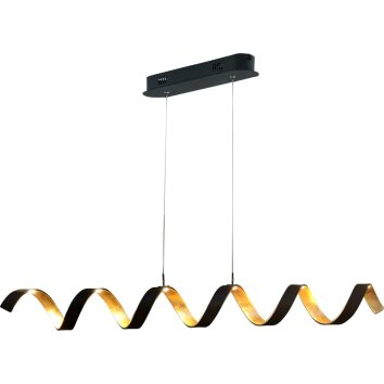 Lutec HELIX Hanglamp Goud, Zwart, 6-lichts