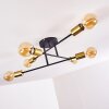 Coppet Plafondlamp Zwart-Goud, 6-lichts