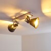 Berkeley Plafondlamp Goud, Wit, 2-lichts