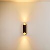 Saulcy Buiten muurverlichting LED Zwart-Goud, 2-lichts