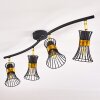 Ayen Plafondlamp Zwart-Goud, 4-lichts