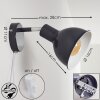 Caney Muurlamp Antraciet, 1-licht