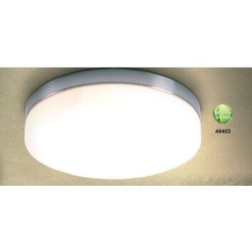 Globo OPAL Plafondlamp roestvrij staal, Nikkel mat, Wit, 3-lichts