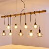 Barbengo Hanglamp Hout licht, Zwart, 9-lichts