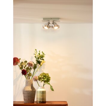 Lucide LANDA Plafond spot LED Chroom, 2-lichts