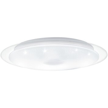 EGLO LANCIANO Plafondlamp LED Transparant, Helder, Wit, 1-licht, Afstandsbediening