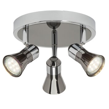 Brilliant Jupp Ronde spots LED Chroom, Zwart, 3-lichts