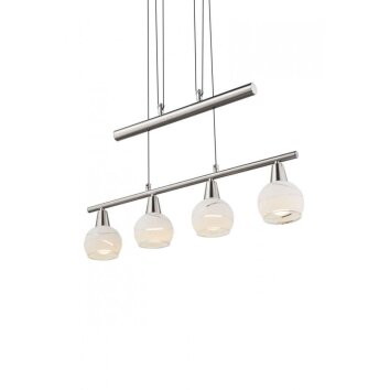 Globo ELLIOTT Hanger LED Nikkel mat, 4-lichts