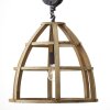 Brilliant Matrix Wood Hanglamp Zwart, 1-licht