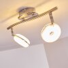 Donot Plafondlamp LED Nikkel mat, 2-lichts