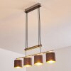 Glane Hanglamp Nikkel mat, 4-lichts