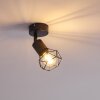 Baripada Plafondlamp Zwart, 1-licht