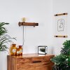 Montgomery Muurlamp Hout donker, Zwart, 1-licht