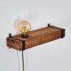 Montgomery Muurlamp Hout donker, Zwart, 1-licht