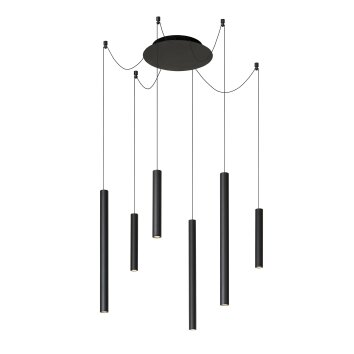 Lucide LORENZ Hanglamp LED Zwart, 6-lichts