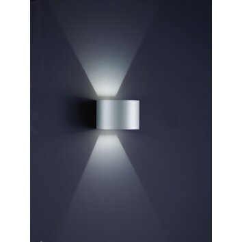 Helestra SIRI 44 Muurlamp LED Zilver, 2-lichts