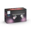 Philips Hue Ambiance White & Color Argenta Wandspot / plafondspot extensie Zilver, 2-lichts, Kleurwisselaar