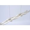 Leuchten-Direkt LOLA-WAVE Hanglamp LED roestvrij staal, 2-lichts, Afstandsbediening, Kleurwisselaar