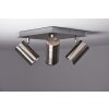 Trio MARLEY Plafondlamp roestvrij staal, Nikkel mat, 4-lichts