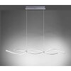 Paul Neuhaus Q-MALINA Hanglamp LED Nikkel mat, 2-lichts, Afstandsbediening