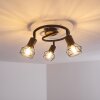 Baripada Plafondlamp Zwart, 3-lichts