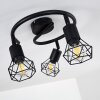 Baripada Plafondlamp Zwart, 3-lichts