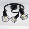Baripada Plafondlamp Zwart, 3-lichts