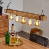 Montgomery Hanglamp Hout licht, Zwart, 5-lichts