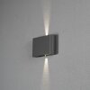 Konstsmide Chieri Buiten muurverlichting LED Zwart, 2-lichts