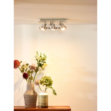 Lucide LANDA Plafond spot LED Chroom, 3-lichts